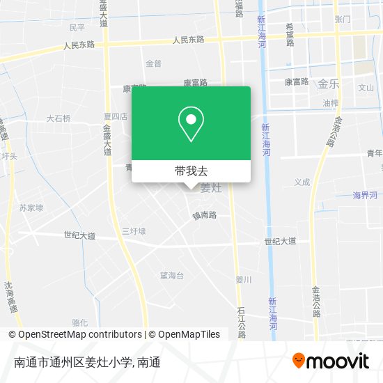 南通市通州区姜灶小学地图