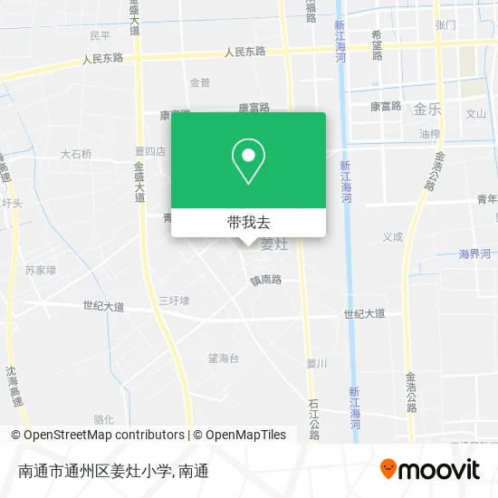 南通市通州区姜灶小学地图