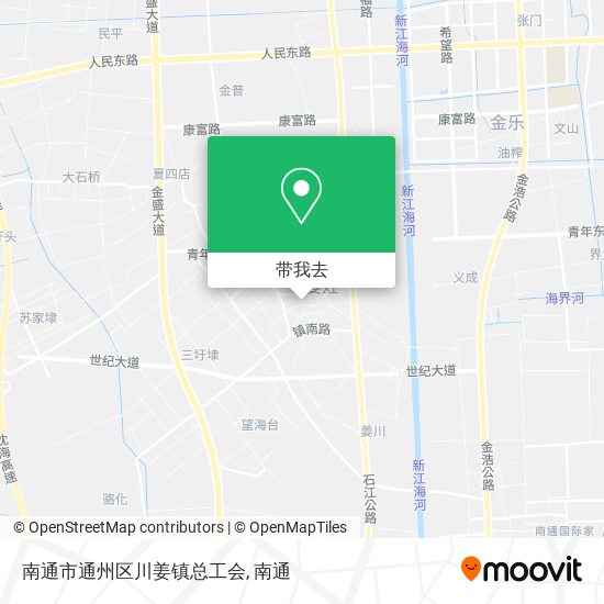 南通市通州区川姜镇总工会地图