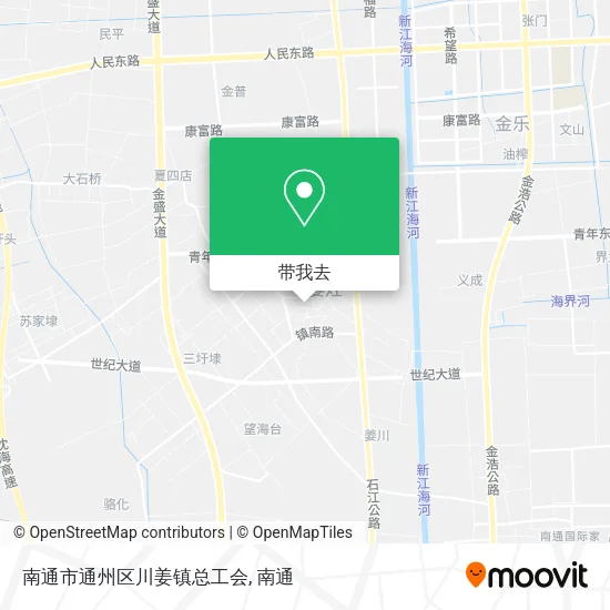 南通市通州区川姜镇总工会地图