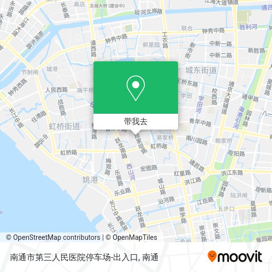 南通市第三人民医院停车场-出入口地图