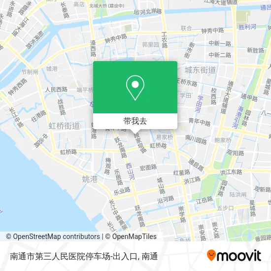 南通市第三人民医院停车场-出入口地图