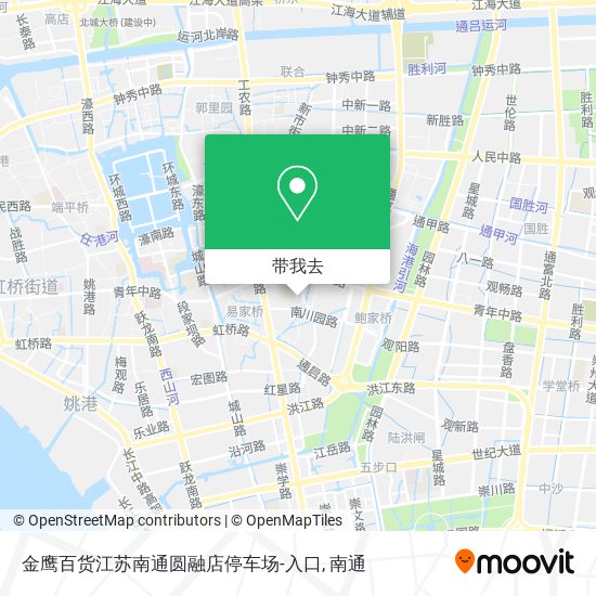 金鹰百货江苏南通圆融店停车场-入口地图