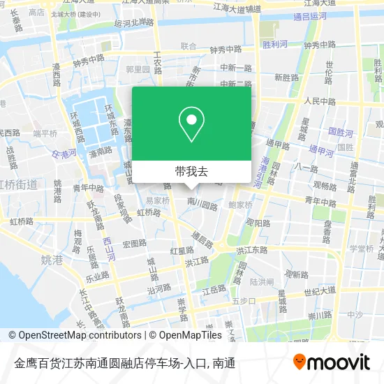 金鹰百货江苏南通圆融店停车场-入口地图