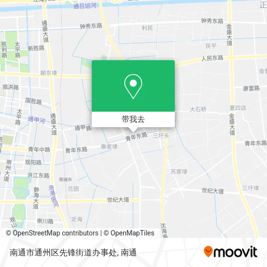 南通市通州区先锋街道办事处地图
