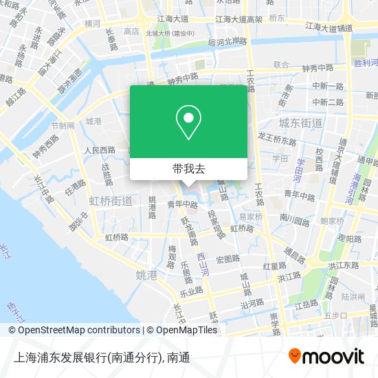 上海浦东发展银行(南通分行)地图