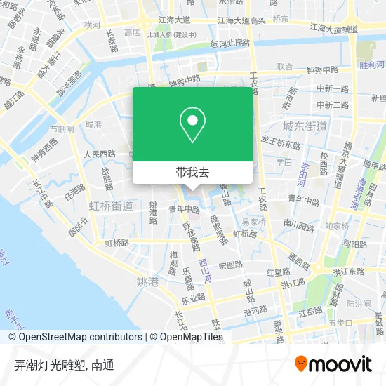 弄潮灯光雕塑地图