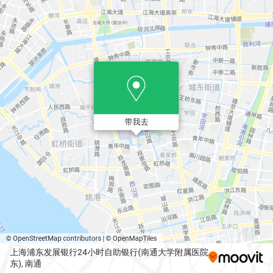 上海浦东发展银行24小时自助银行(南通大学附属医院东)地图