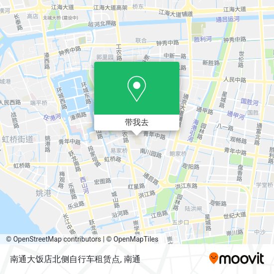 南通大饭店北侧自行车租赁点地图