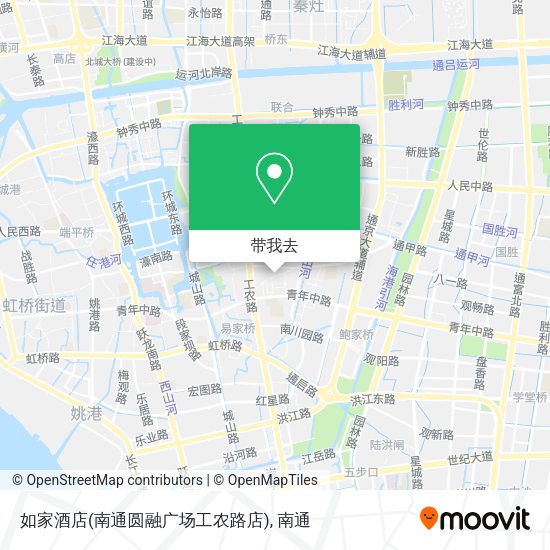 如家酒店(南通圆融广场工农路店)地图