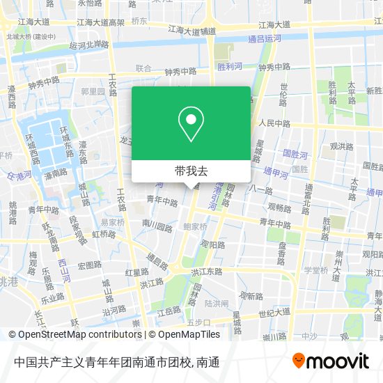 中国共产主义青年年团南通市团校地图
