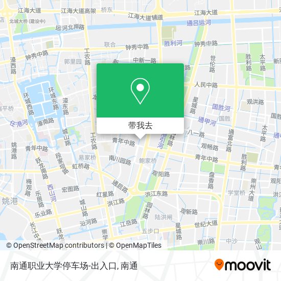 南通职业大学停车场-出入口地图