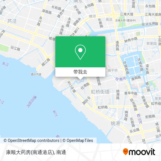康顺大药房(南通港店)地图