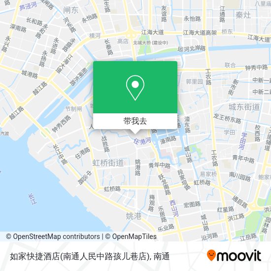 如家快捷酒店(南通人民中路孩儿巷店)地图