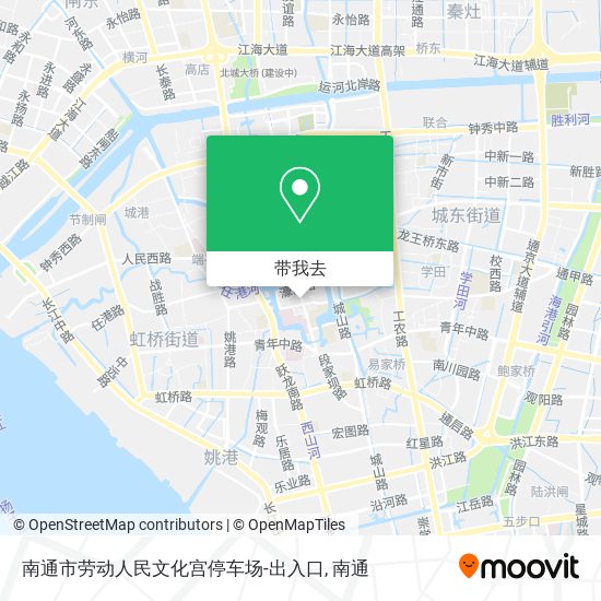 南通市劳动人民文化宫停车场-出入口地图
