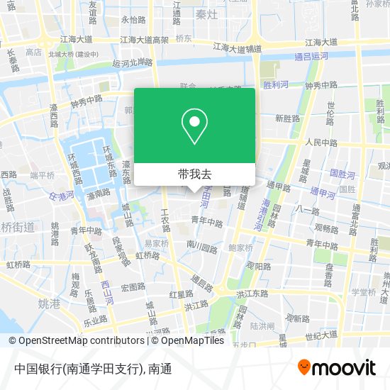 中国银行(南通学田支行)地图