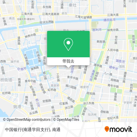 中国银行(南通学田支行)地图