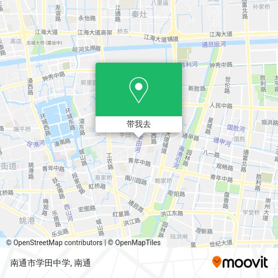 南通市学田中学地图