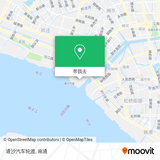 通沙汽车轮渡地图