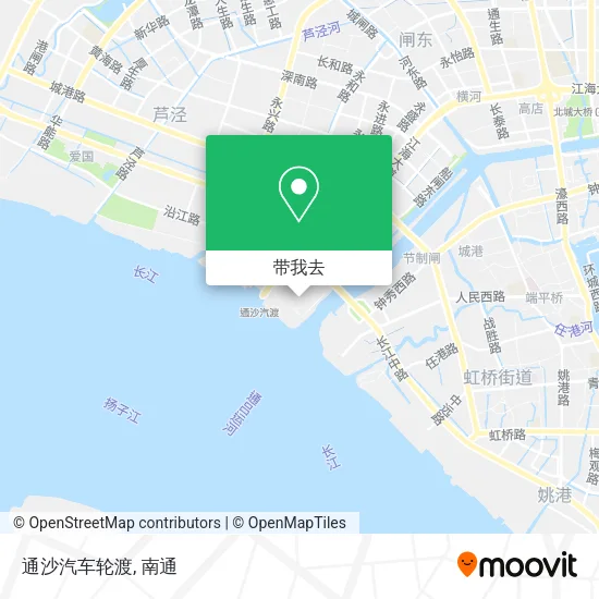 通沙汽车轮渡地图