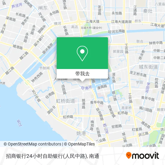 招商银行24小时自助银行(人民中路)地图