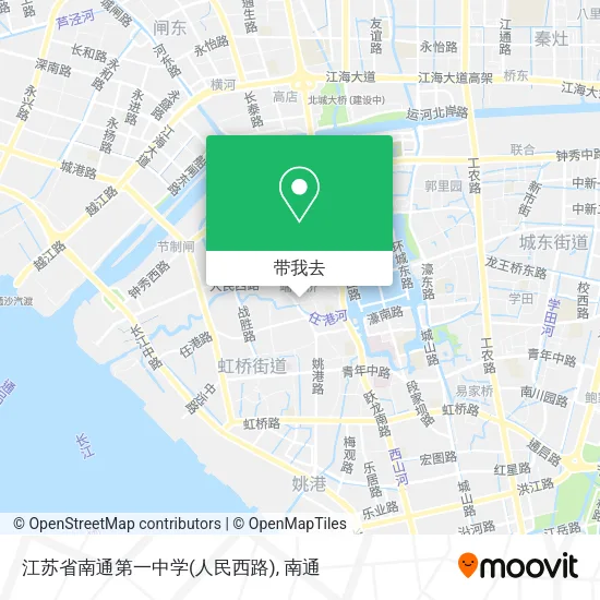 江苏省南通第一中学(人民西路)地图