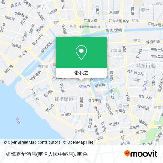 银海嘉华酒店(南通人民中路店)地图