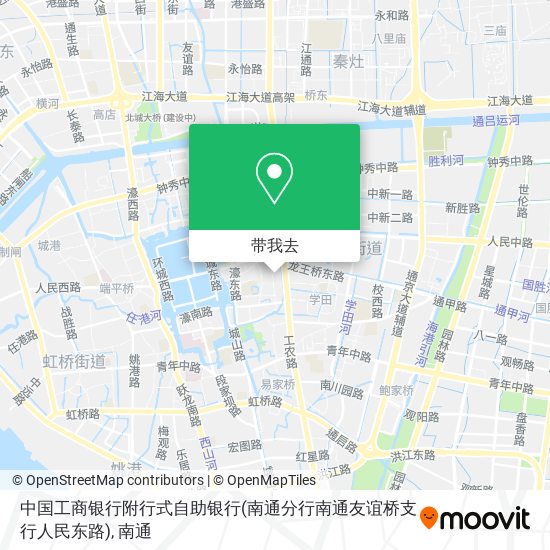 中国工商银行附行式自助银行(南通分行南通友谊桥支行人民东路)地图