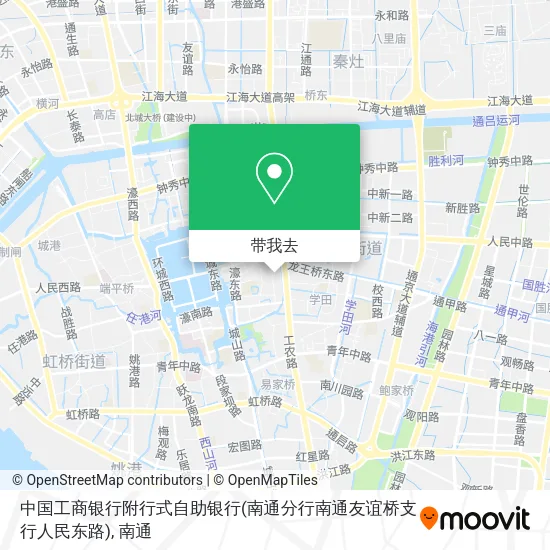 中国工商银行附行式自助银行(南通分行南通友谊桥支行人民东路)地图
