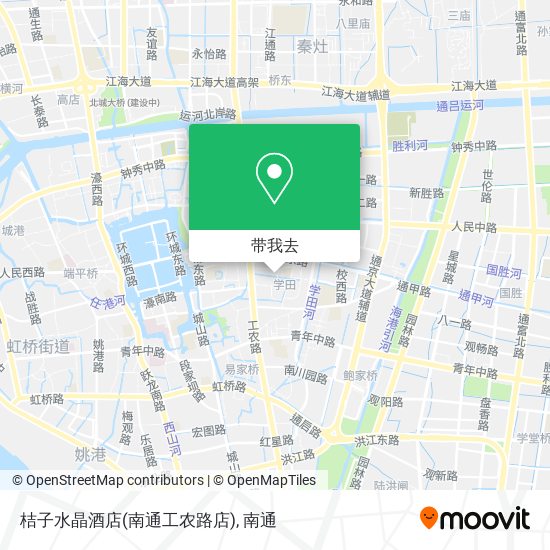 桔子水晶酒店(南通工农路店)地图