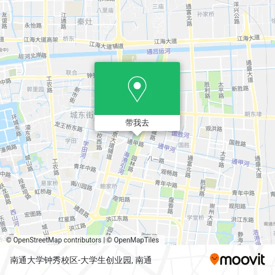 南通大学钟秀校区-大学生创业园地图