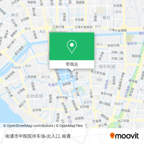 南通市中医院停车场-出入口地图