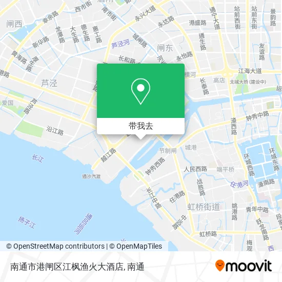 南通市港闸区江枫渔火大酒店地图