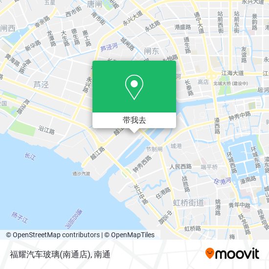 福耀汽车玻璃(南通店)地图