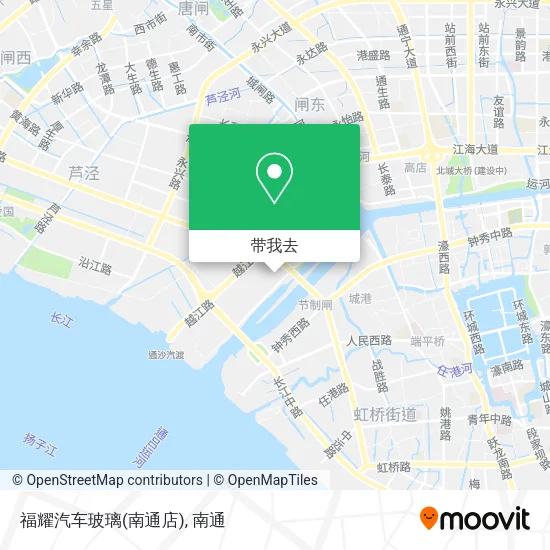 福耀汽车玻璃(南通店)地图