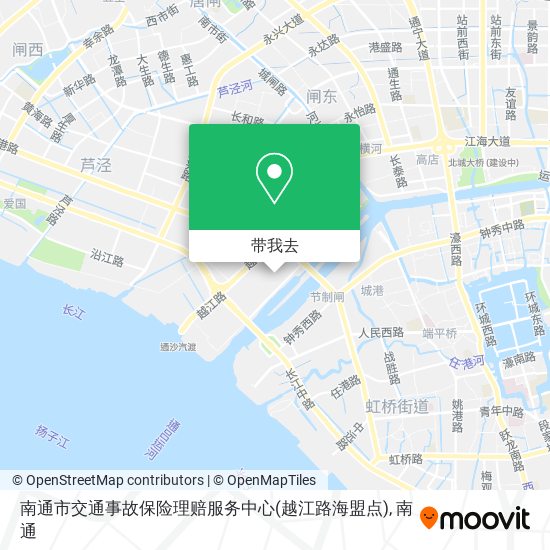 南通市交通事故保险理赔服务中心(越江路海盟点)地图