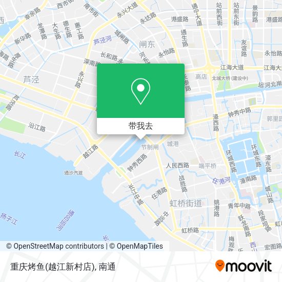 重庆烤鱼(越江新村店)地图