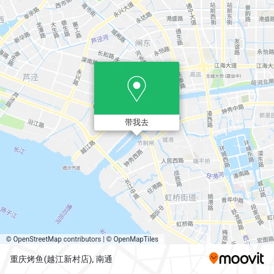 重庆烤鱼(越江新村店)地图