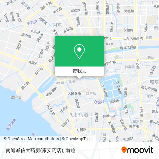 南通诚信大药房(康安药店)地图