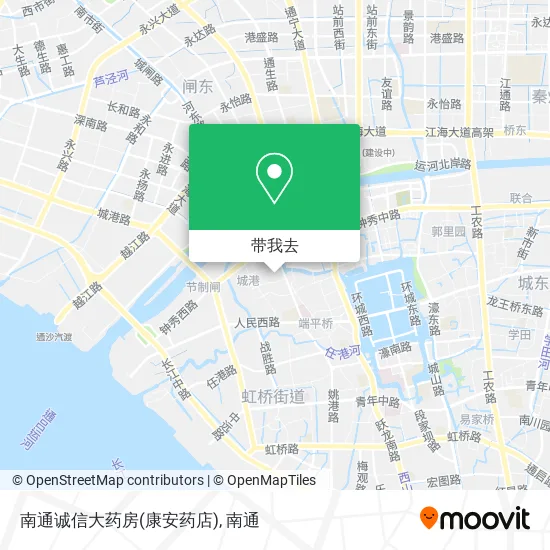 南通诚信大药房(康安药店)地图