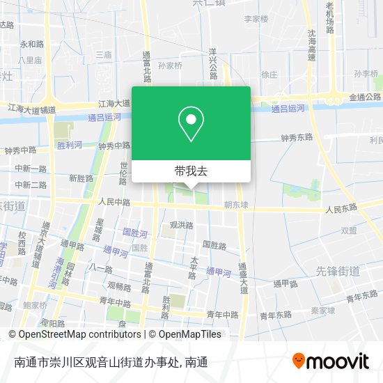 南通市崇川区观音山街道办事处地图