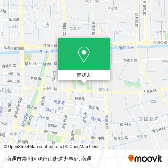 南通市崇川区观音山街道办事处地图