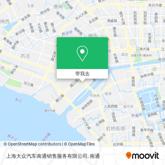 上海大众汽车南通销售服务有限公司地图