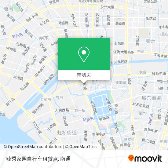 毓秀家园自行车租赁点地图