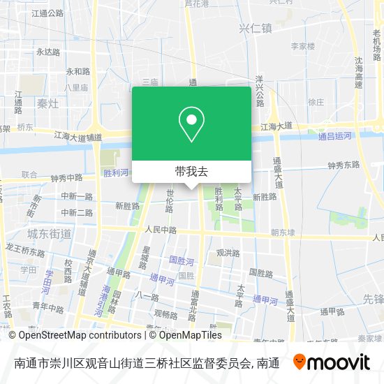 南通市崇川区观音山街道三桥社区监督委员会地图
