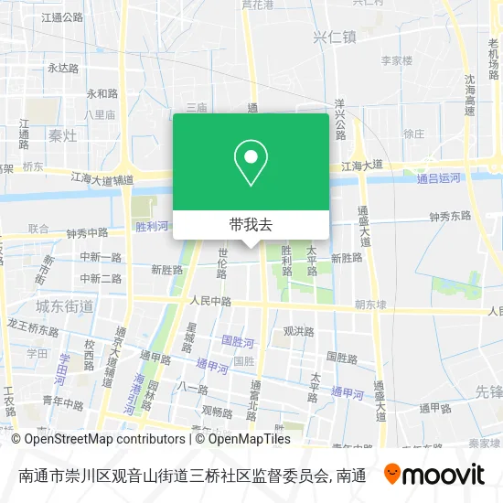 南通市崇川区观音山街道三桥社区监督委员会地图