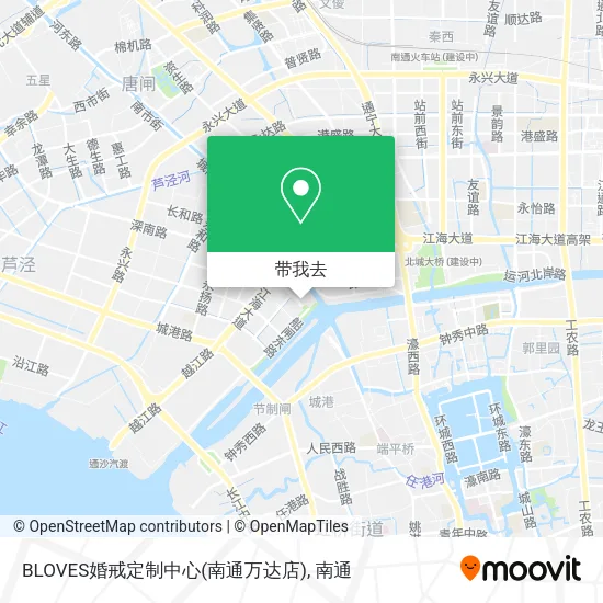 BLOVES婚戒定制中心(南通万达店)地图