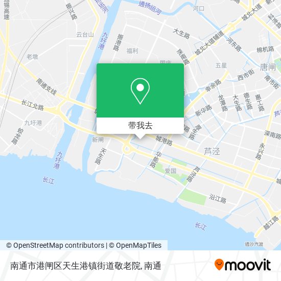 南通市港闸区天生港镇街道敬老院地图