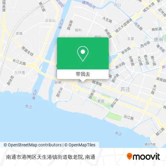 南通市港闸区天生港镇街道敬老院地图