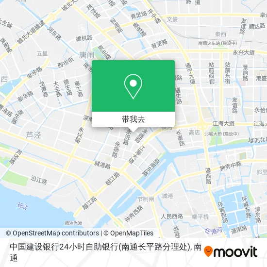 中国建设银行24小时自助银行(南通长平路分理处)地图